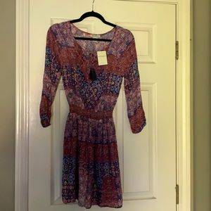 Lucky Brand multicolored sheer dress